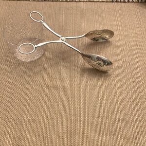 Silver plated salad tongs